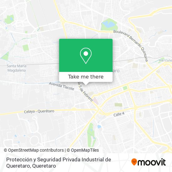 Protección y Seguridad Privada Industrial de Queretaro map