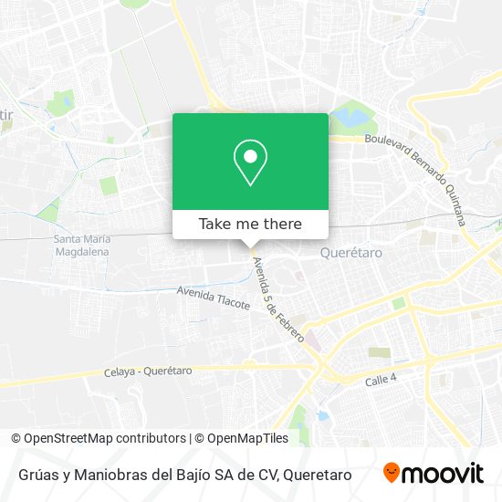 Grúas y Maniobras del Bajío SA de CV map