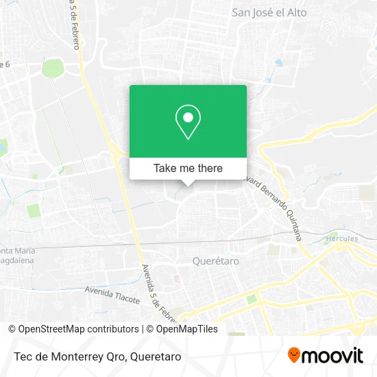 Tec de Monterrey Qro map