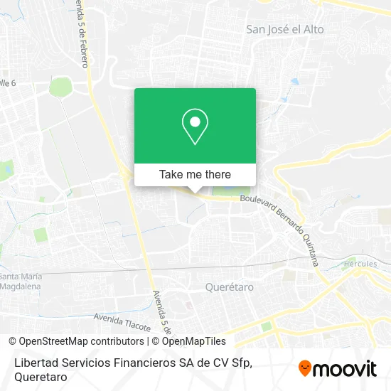 Mapa de Libertad Servicios Financieros SA de CV Sfp