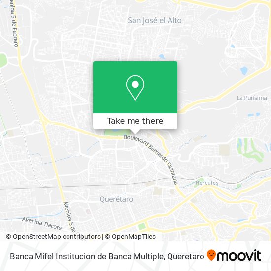 Banca Mifel Institucion de Banca Multiple map