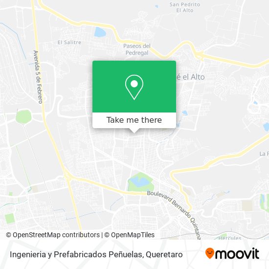 Mapa de Ingenieria y Prefabricados Peñuelas