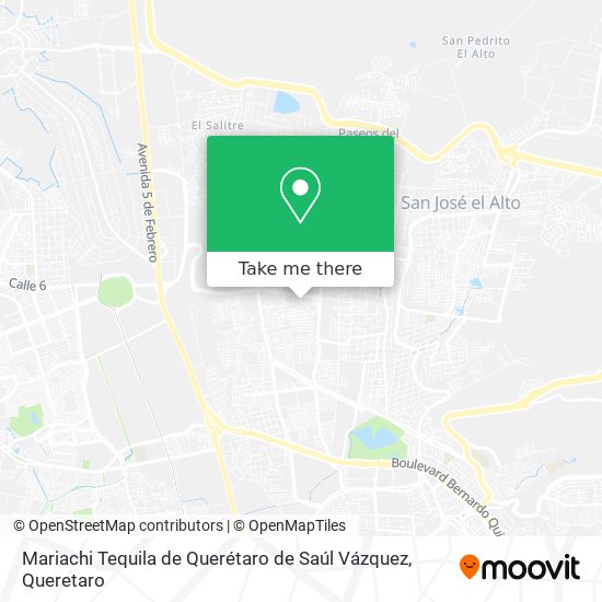 Mapa de Mariachi Tequila de Querétaro de Saúl Vázquez