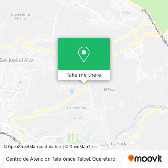 Mapa de Centro de Atención Telefónica Telcel