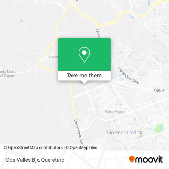 Mapa de Dos Valles Bjx