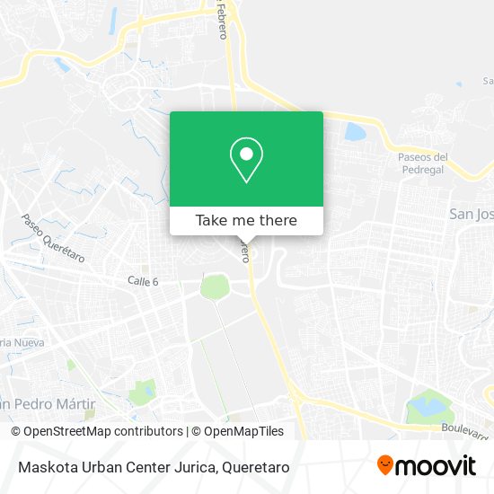 Maskota Urban Center Jurica map