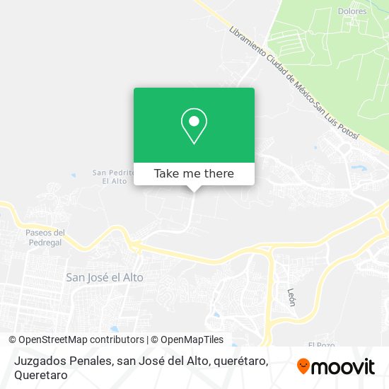 Juzgados Penales, san José del Alto, querétaro map