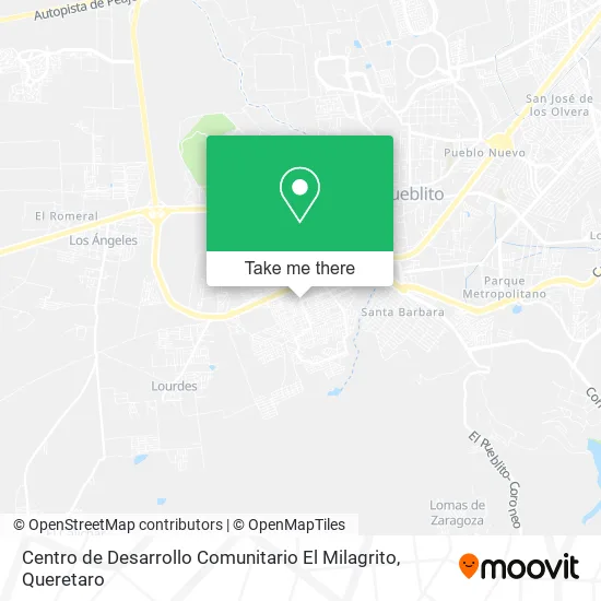 Mapa de Centro de Desarrollo Comunitario El Milagrito