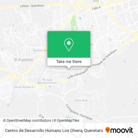 Mapa de Centro de Desarrollo Humano Los Olvera