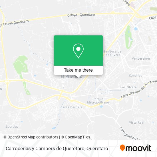 Mapa de Carrocerias y Campers de Queretaro