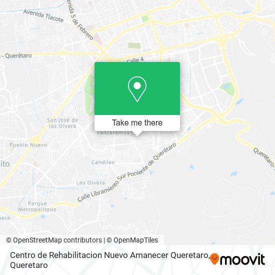 Mapa de Centro de Rehabilitacion Nuevo Amanecer Queretaro