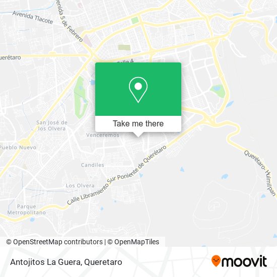 Mapa de Antojitos La Guera