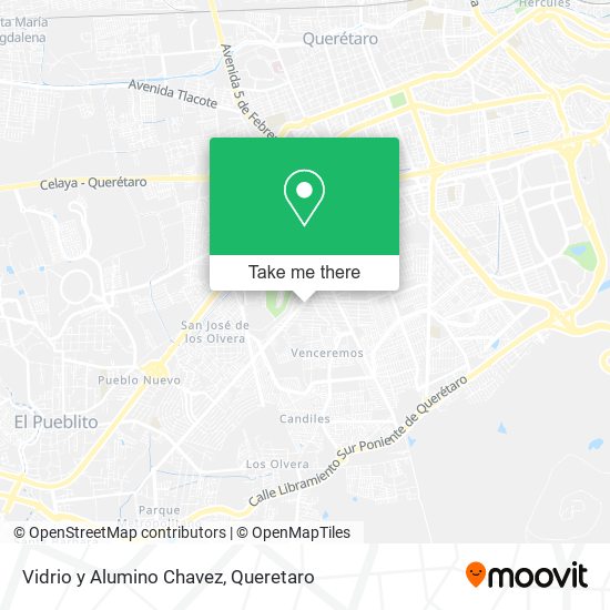 Vidrio y Alumino Chavez map