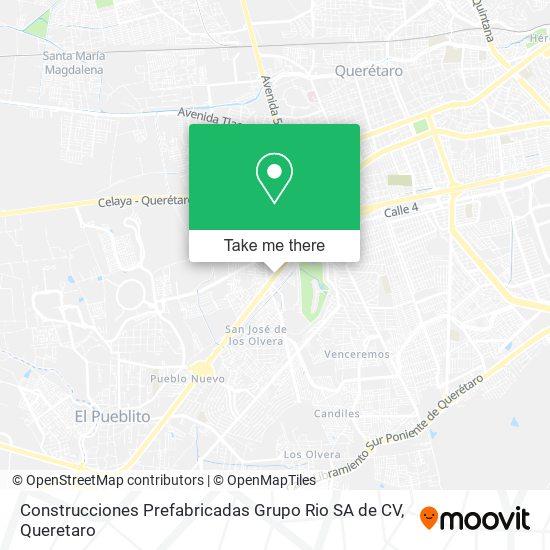 Mapa de Construcciones Prefabricadas Grupo Rio SA de CV