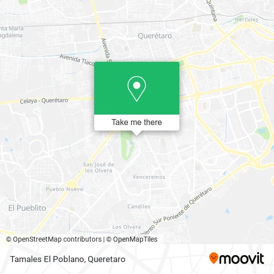 Mapa de Tamales El Poblano