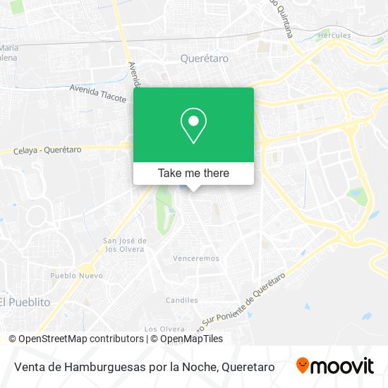 Venta de Hamburguesas por la Noche map