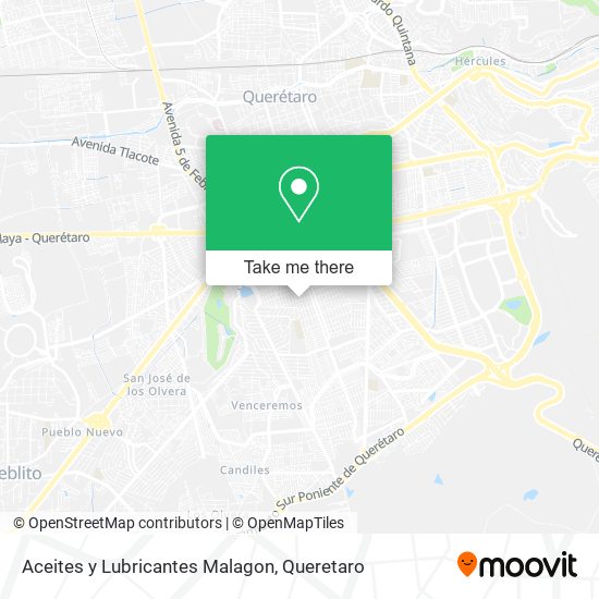 Aceites y Lubricantes Malagon map