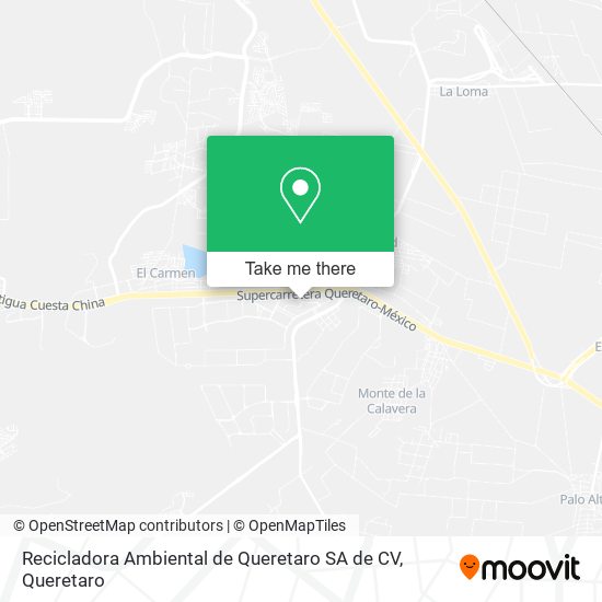 Recicladora Ambiental de Queretaro SA de CV map