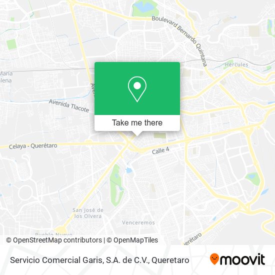 Mapa de Servicio Comercial Garis, S.A. de C.V.
