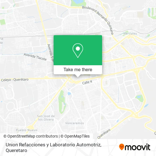 Mapa de Union Refacciones y Laboratorio Automotriz