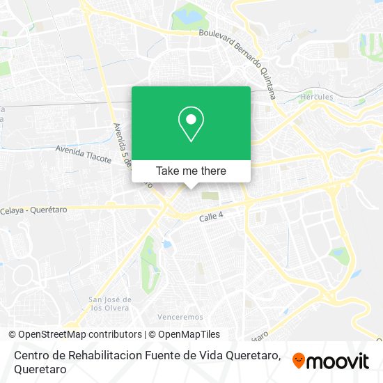 Centro de Rehabilitacion Fuente de Vida Queretaro map