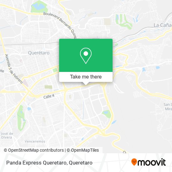 Mapa de Panda Express Queretaro