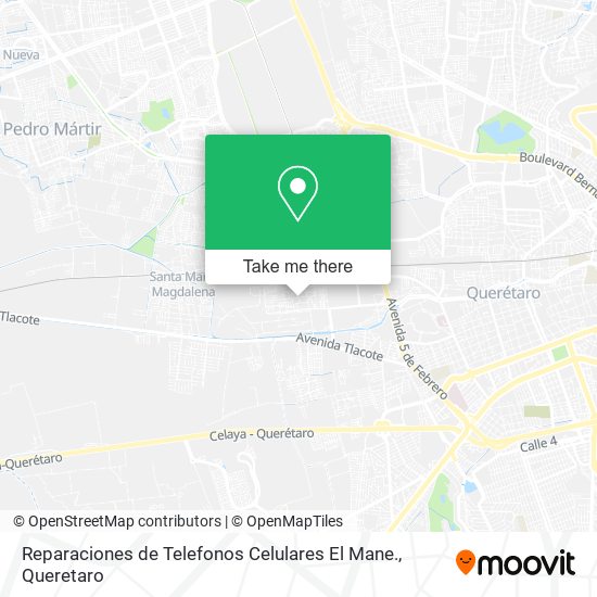 Mapa de Reparaciones de Telefonos Celulares El Mane.