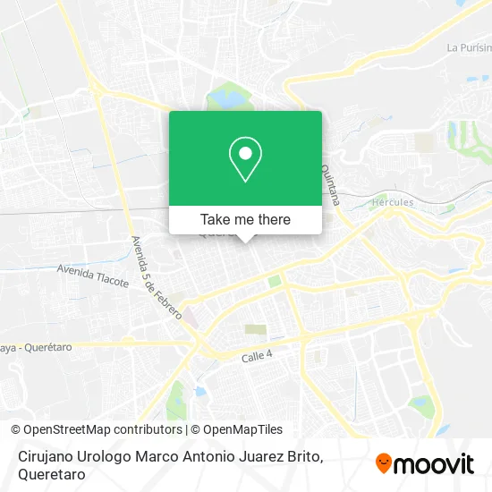Mapa de Cirujano Urologo Marco Antonio Juarez Brito