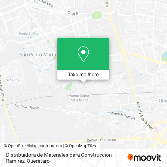 Mapa de Distribuidora de Materiales para Construccion Ramirez