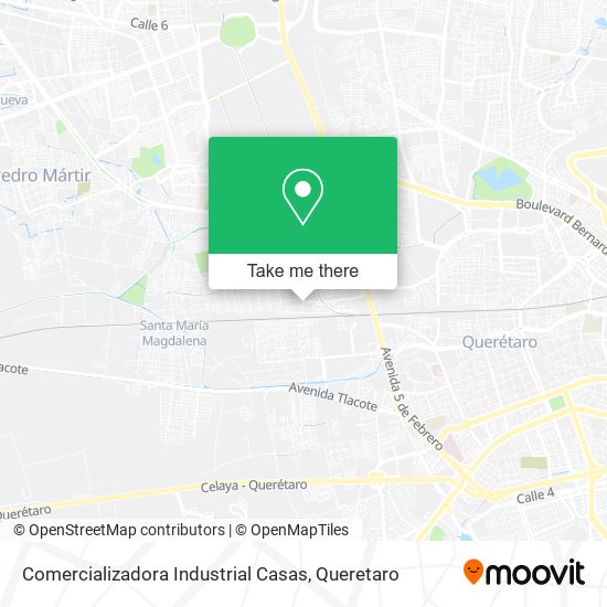 Mapa de Comercializadora Industrial Casas