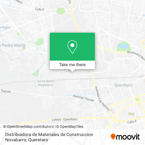 Mapa de Distribuidora de Materiales de Construccion Novabarro