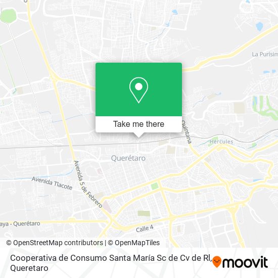 Cooperativa de Consumo Santa María Sc de Cv de Rl map