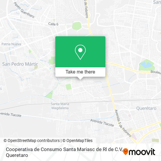 Cooperativa de Consumo Santa Mariasc de Rl de C.V map