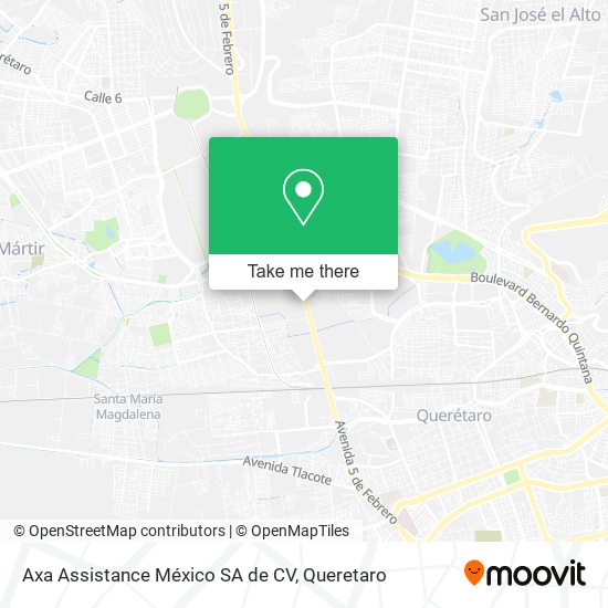 Mapa de Axa Assistance México SA de CV