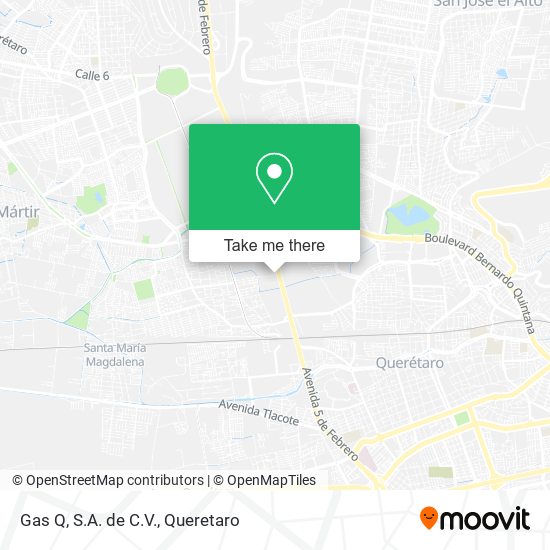 Mapa de Gas Q, S.A. de C.V.