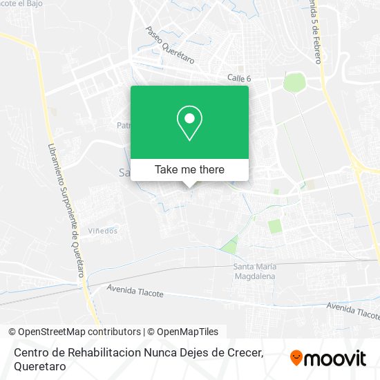 Centro de Rehabilitacion Nunca Dejes de Crecer map