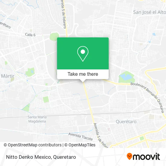 Mapa de Nitto Denko Mexico