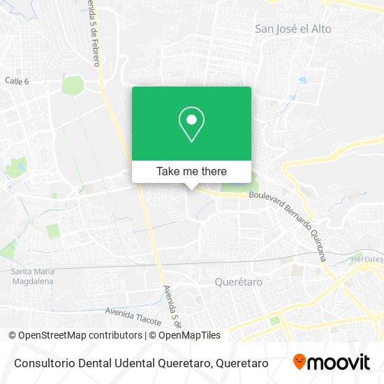 Mapa de Consultorio Dental Udental Queretaro