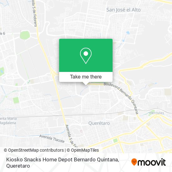 Kiosko Snacks Home Depot Bernardo Quintana map