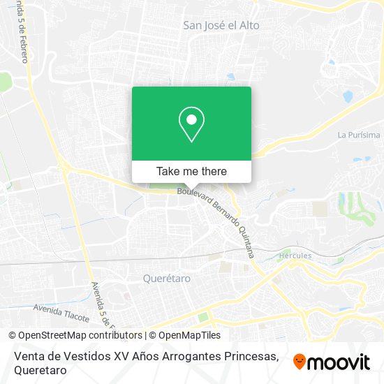 Mapa de Venta de Vestidos XV Años Arrogantes Princesas