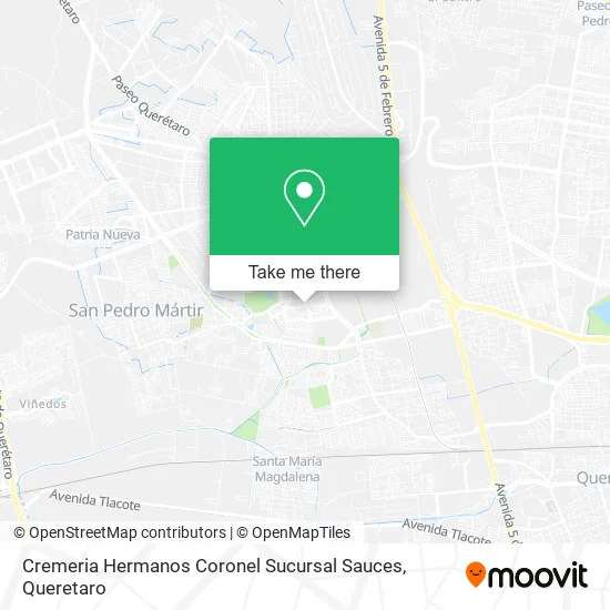 Mapa de Cremeria Hermanos Coronel Sucursal Sauces