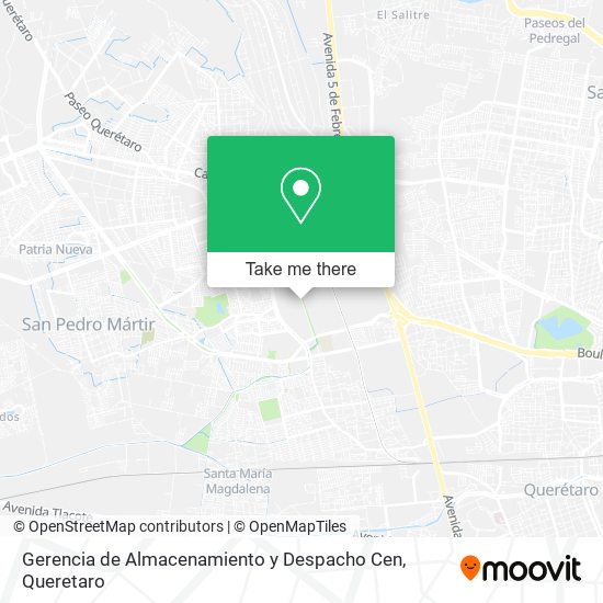 Gerencia de Almacenamiento y Despacho Cen map