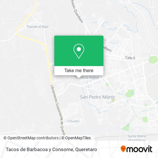 Mapa de Tacos de Barbacoa y Consome