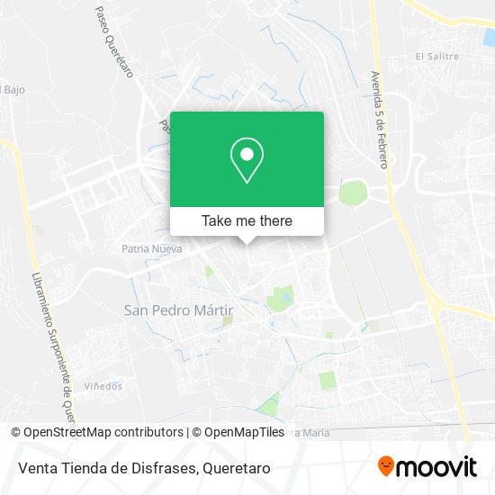 Venta Tienda de Disfrases map