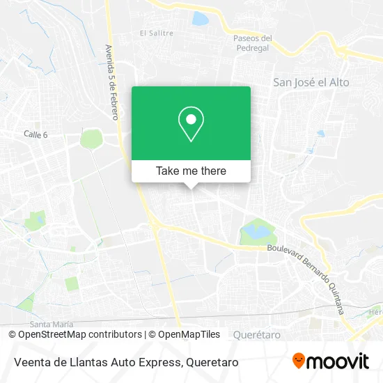 Veenta de Llantas Auto Express map