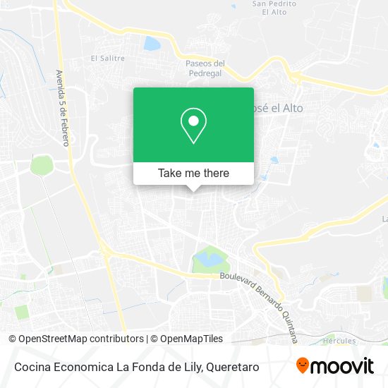 Mapa de Cocina Economica La Fonda de Lily