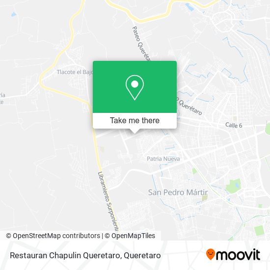 Mapa de Restauran Chapulin Queretaro