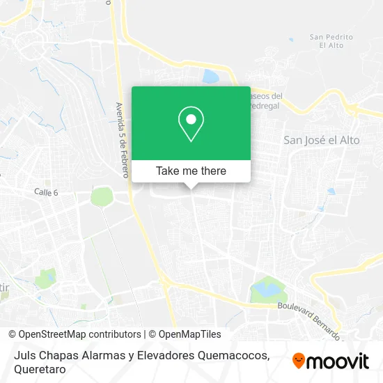 Juls Chapas Alarmas y Elevadores Quemacocos map