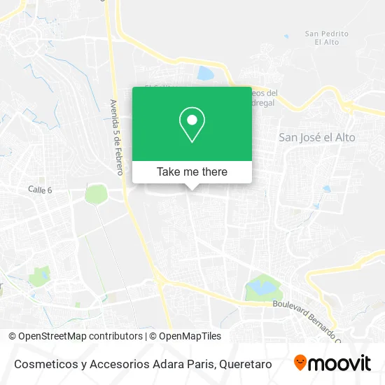 Mapa de Cosmeticos y Accesorios Adara Paris