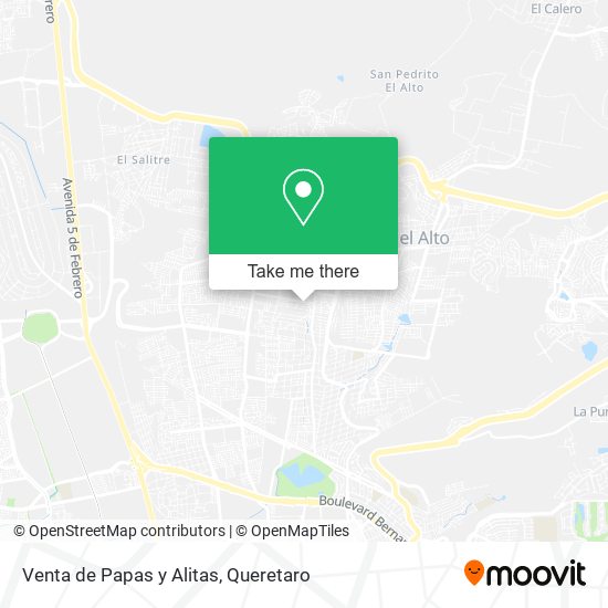 Venta de Papas y Alitas map